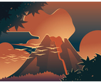 Volcano Vector