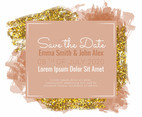 Vector Glitter Save the Date Banner