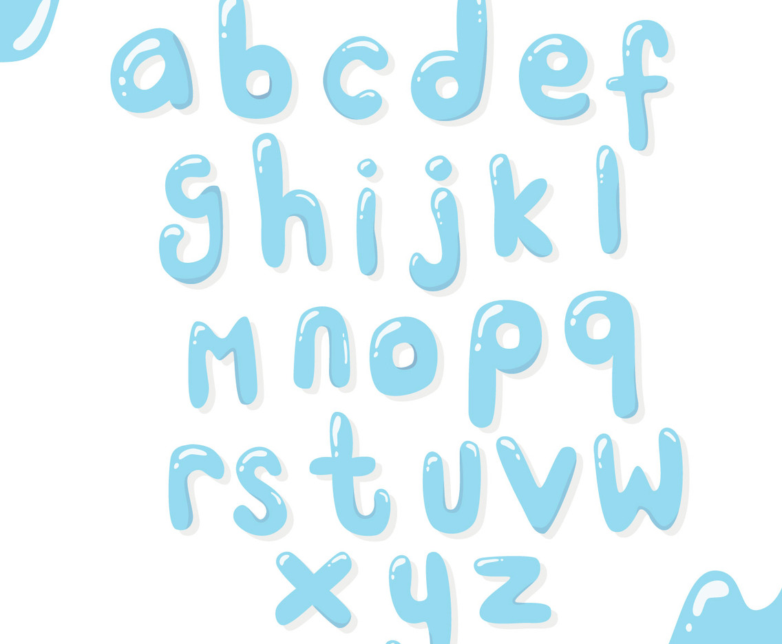 Water Alphabet Design vector