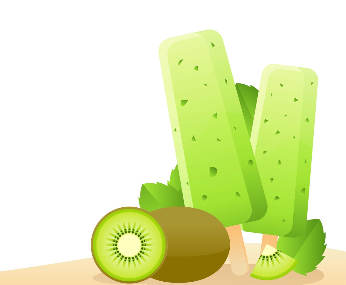 Kiwi Popsicles Vector