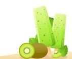 Kiwi Popsicles Vector