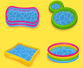 Pool Inflable Vector Collection
