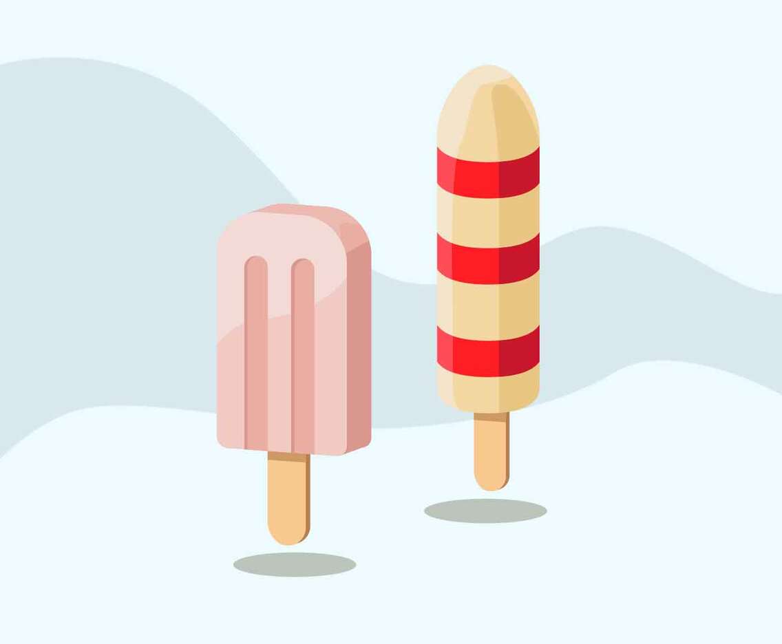 Colorful Summer Popsicles Vector Illustration