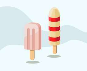 Colorful Summer Popsicles Vector Illustration