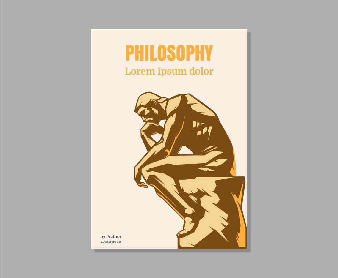 Philosophy Book Cover Vector Illustration