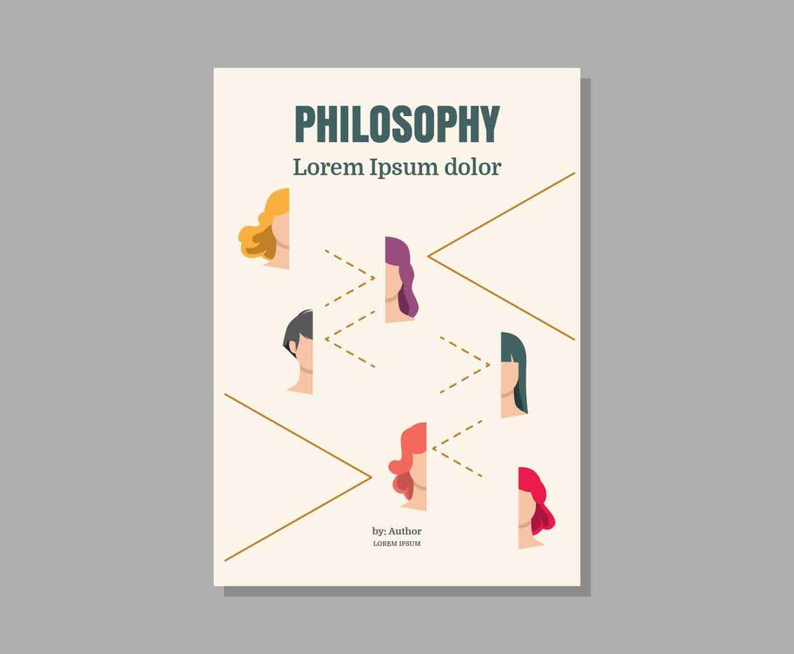 Philosophy Book Cover Vector Illustration