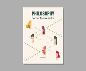 Philosophy Book Cover Vector Illustration