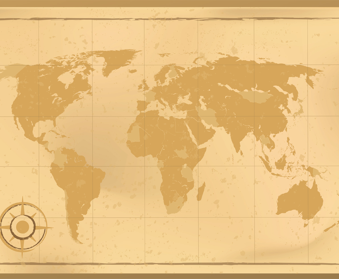 Ancient World Map Vector Design