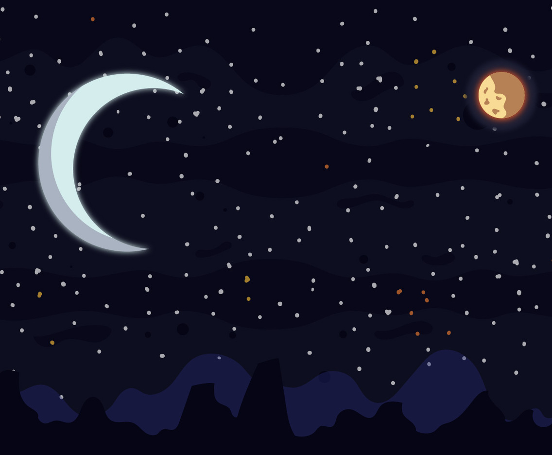 Moon Spacescape Vector