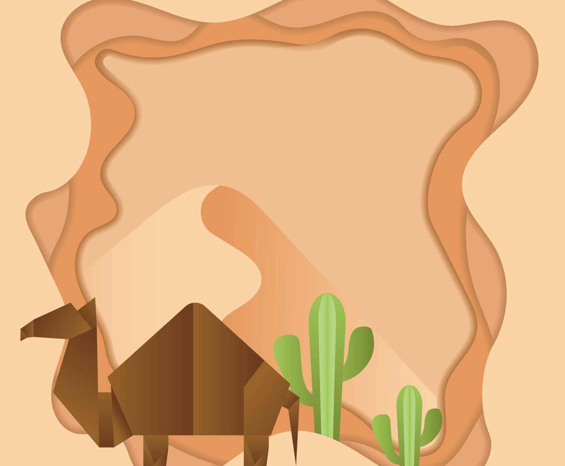 Origami Camel Animal Background