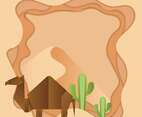 Origami Camel Animal Background