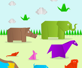 Origami Animals Vector