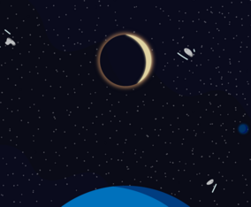 Moon Spacescape Vector