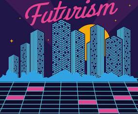 Futurism City Vector