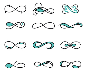 Black  Blue Infinity Logos