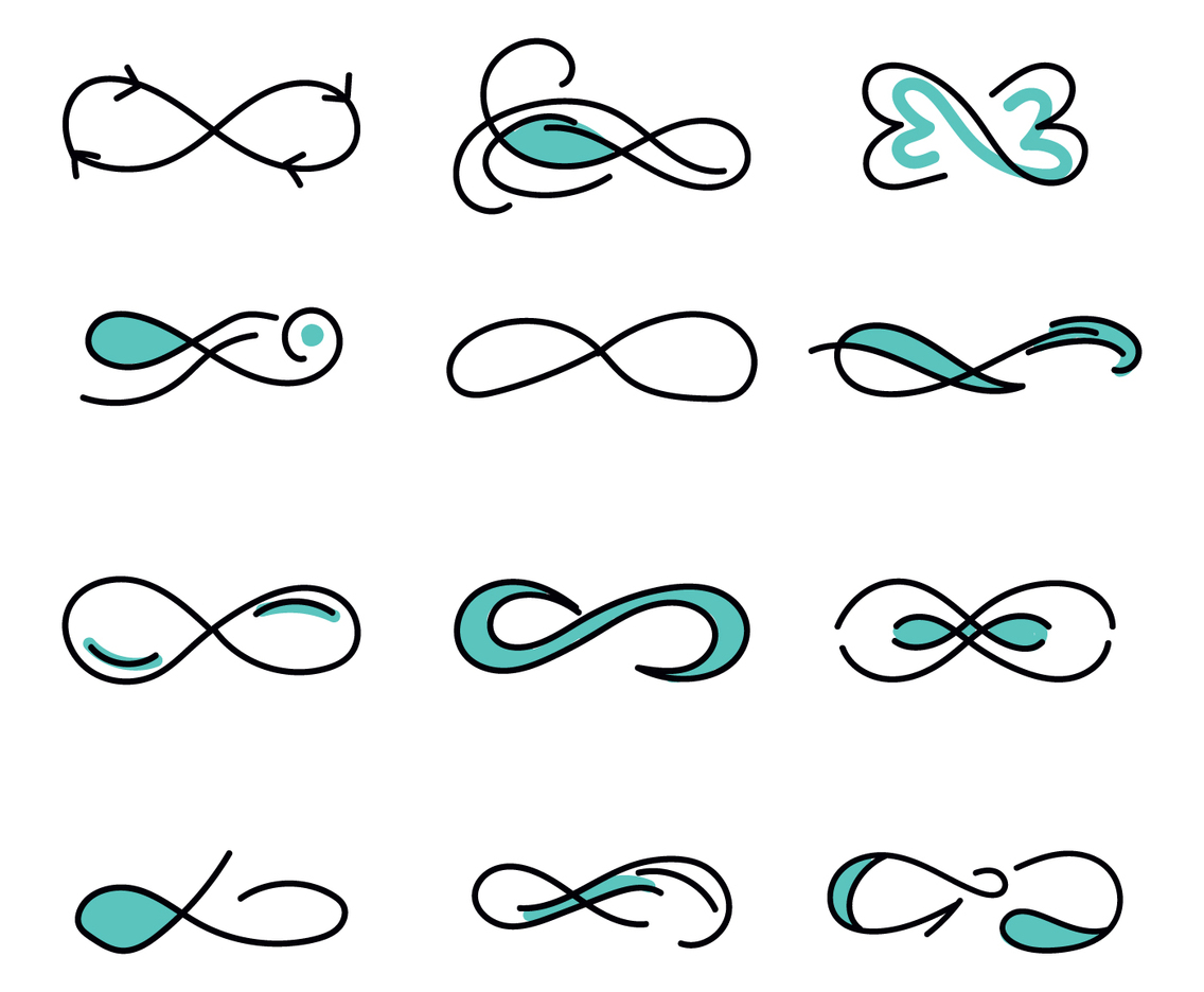 Black  Blue Infinity Logos