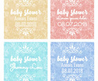Vector Colorful Baby Shower Backgrounds