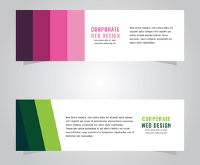 Green And Pink Corporate Web Header
