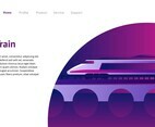 Website Header Train Vector