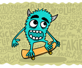 monster skateboarding