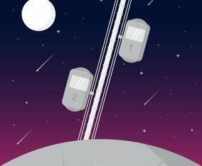 Space Elevator Vector