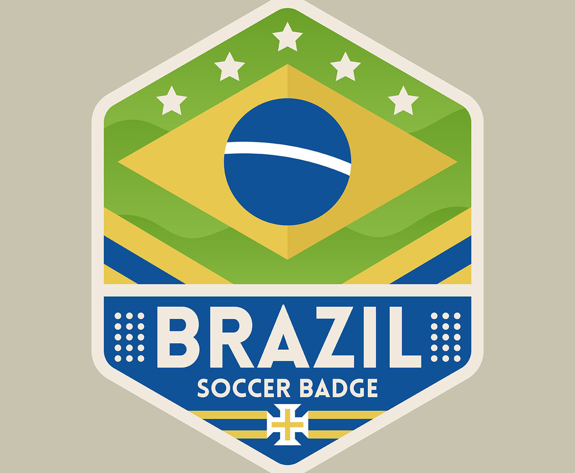 Brazil World Cup Soccer Badges
