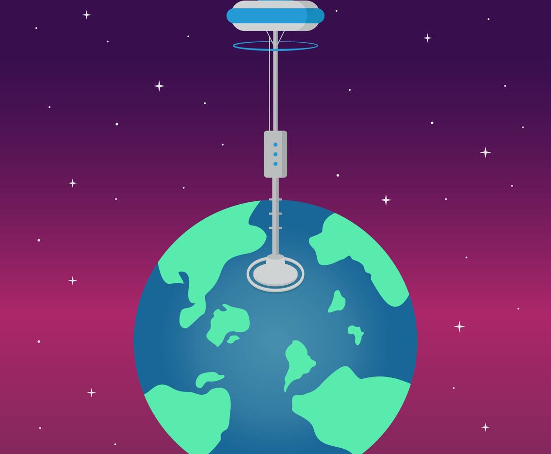 Space Elevator Vector