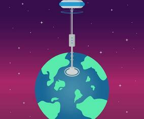 Space Elevator Vector