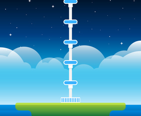 Space Elevator Vector Image Illustration