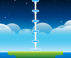 Space Elevator Vector Image Illustration
