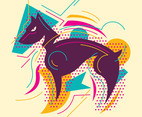 abstract dog