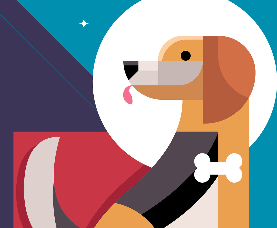 Abstract Dog Vector Illustration
