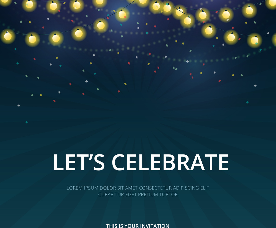 Celebration Parade Invitation Template.
