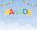 Parade Illustration Template. Colorful Parade.