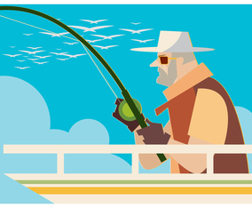 Fisherman Vector