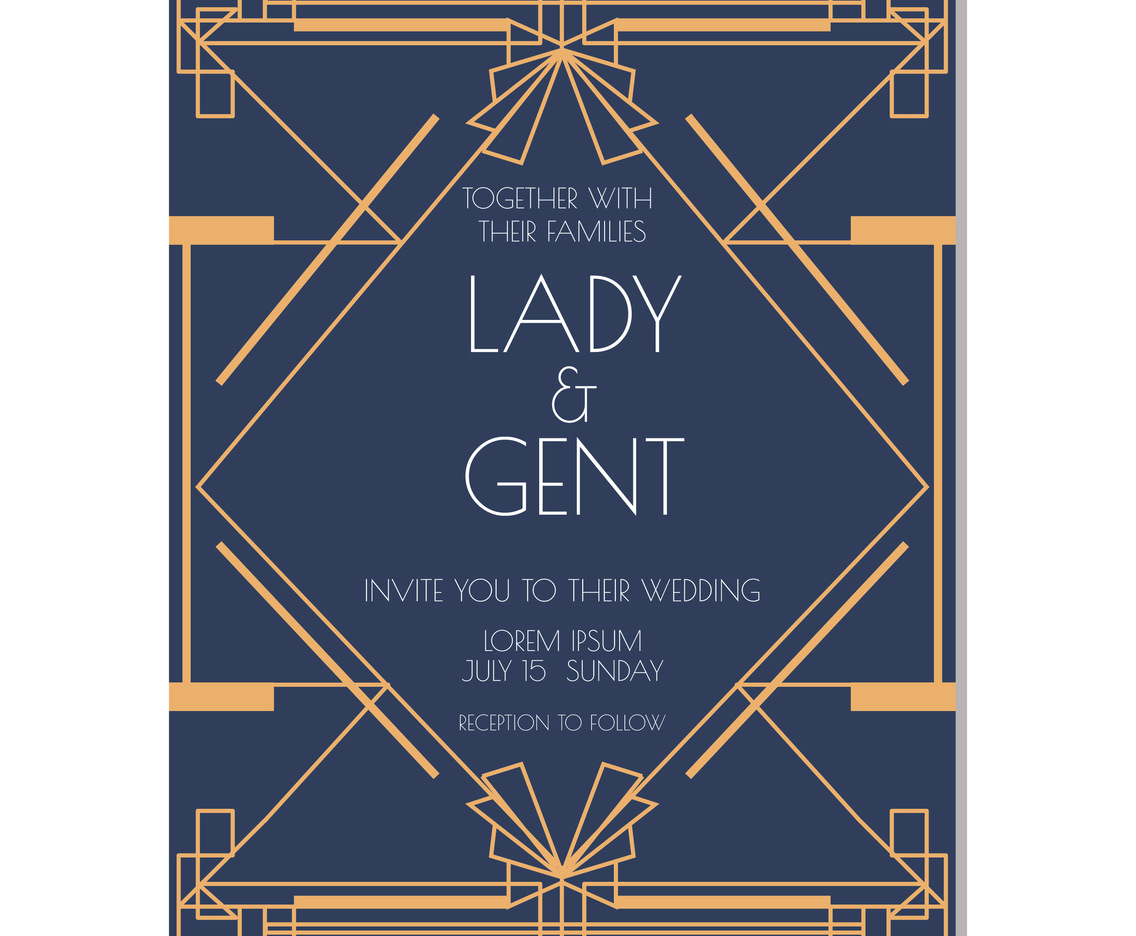 Wedding Card Invitation Vector