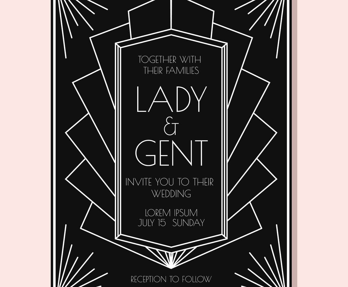 Monochrome Wedding Invitation