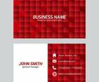 Free Vector Red Squares Business Card Template