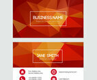 Free Vector Red Triangular Business Card