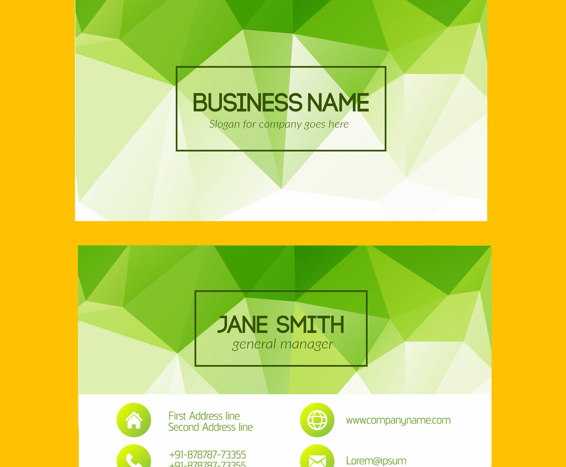 Green Geometric Business Card