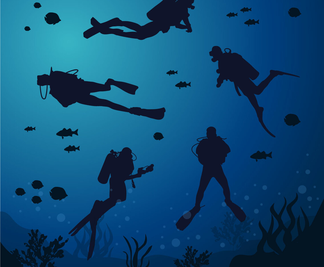 Scuba Diving Silhouette