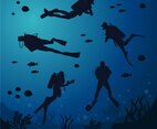 Scuba Diving Silhouette