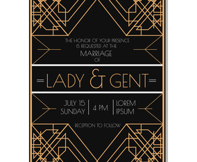 Art Deco Wedding Invitation