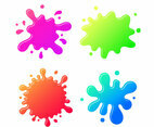 Colorful Inkblot Cartoon
