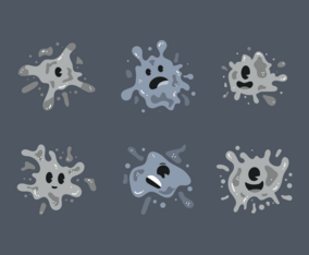 Inkblot Cartoon Character Vector