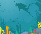 Scuba Diving Vector Illustration