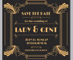 Elegant Save The Date Card Vector