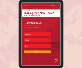 Real Estate Listing Illustration. Home list for e-commerce illustration.