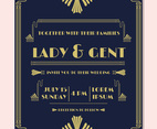 1920'S Wedding Invitation Vector