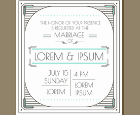 Vintage Glamour Wedding Invitation